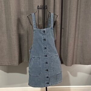 Blue Corduroy Button-Front Jumper